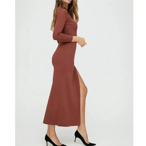 NWT BABATON Leopold  Long Sleeve Dress Blue Aritzia - Picture 4 of 13